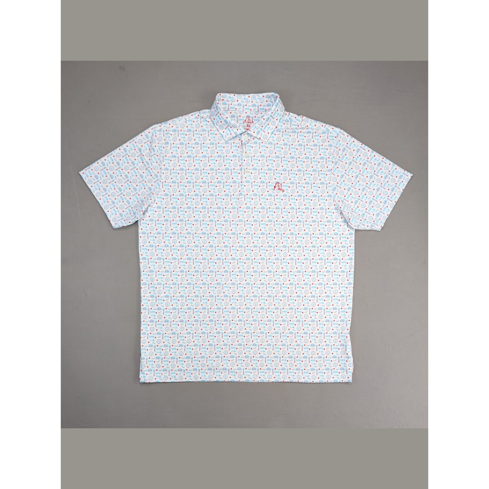 Rhoback XL Chicago Hot Dog Polo Ferris Wheel Golf Performance Shirt